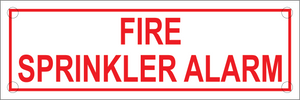 Fire Sprinkler Alarm Sign, Aluminum, F-220