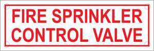 Fire Sprinkler Control Valve Sign, Aluminum, F-221