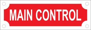 Main Control Sign, Aluminum, F-227