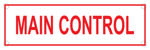 Main Control Sign, Aluminum, F-228