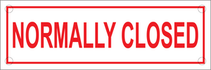 Normally Closed Sign, Aluminum, F-231