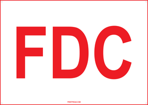 FDC Sign, Aluminum, F-134