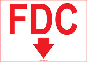 FDC (Down Arrow) Sign, Aluminum, F-135