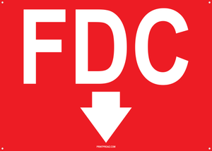 FDC (Down Arrow) Sign, Aluminum, F-135