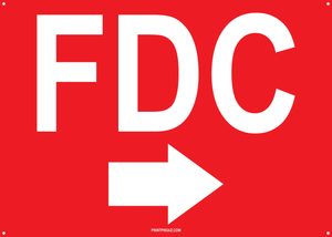 FDC (Right Arrow) Sign, Aluminum, F-137