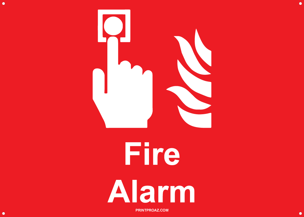 Fire Alarm Signs, Vinyl