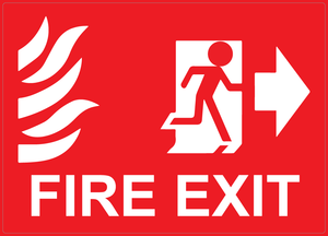 Fire Exit With Pictograms, Vinyl