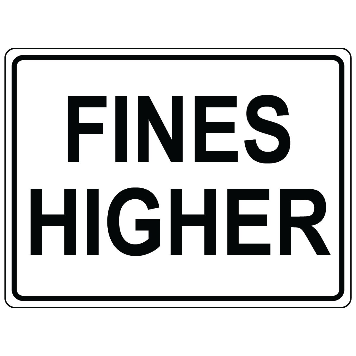 Fines higher MUTCD R2-6P aluminum traffic control sign