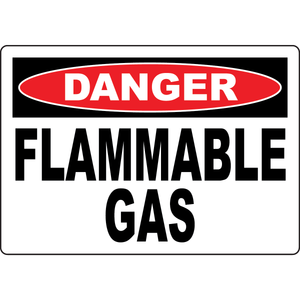 Danger Flammable Gas Sign