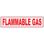 Flammable gas floor sign with anti-slip laminate for hazardous workplace floor marking