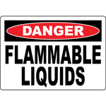 Danger flammable liquids fire hazard safety warning sign