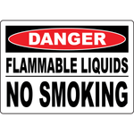 Danger Flammable Liquids No Smoking Sign