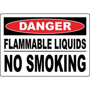Danger Flammable Liquids No Smoking Sign