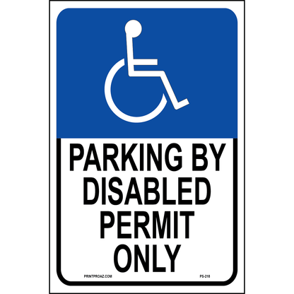 Florida Accessible Parking Sign, Aluminum, PS-218