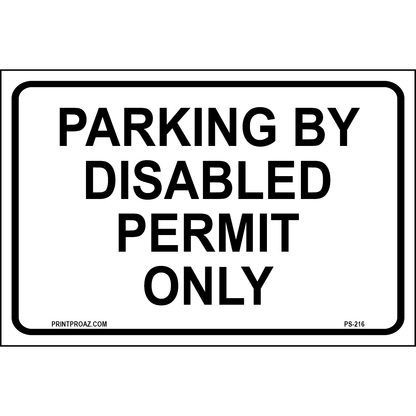 Florida Accessible Parking Sign (Parking by Disabled), Aluminum, PS-216
