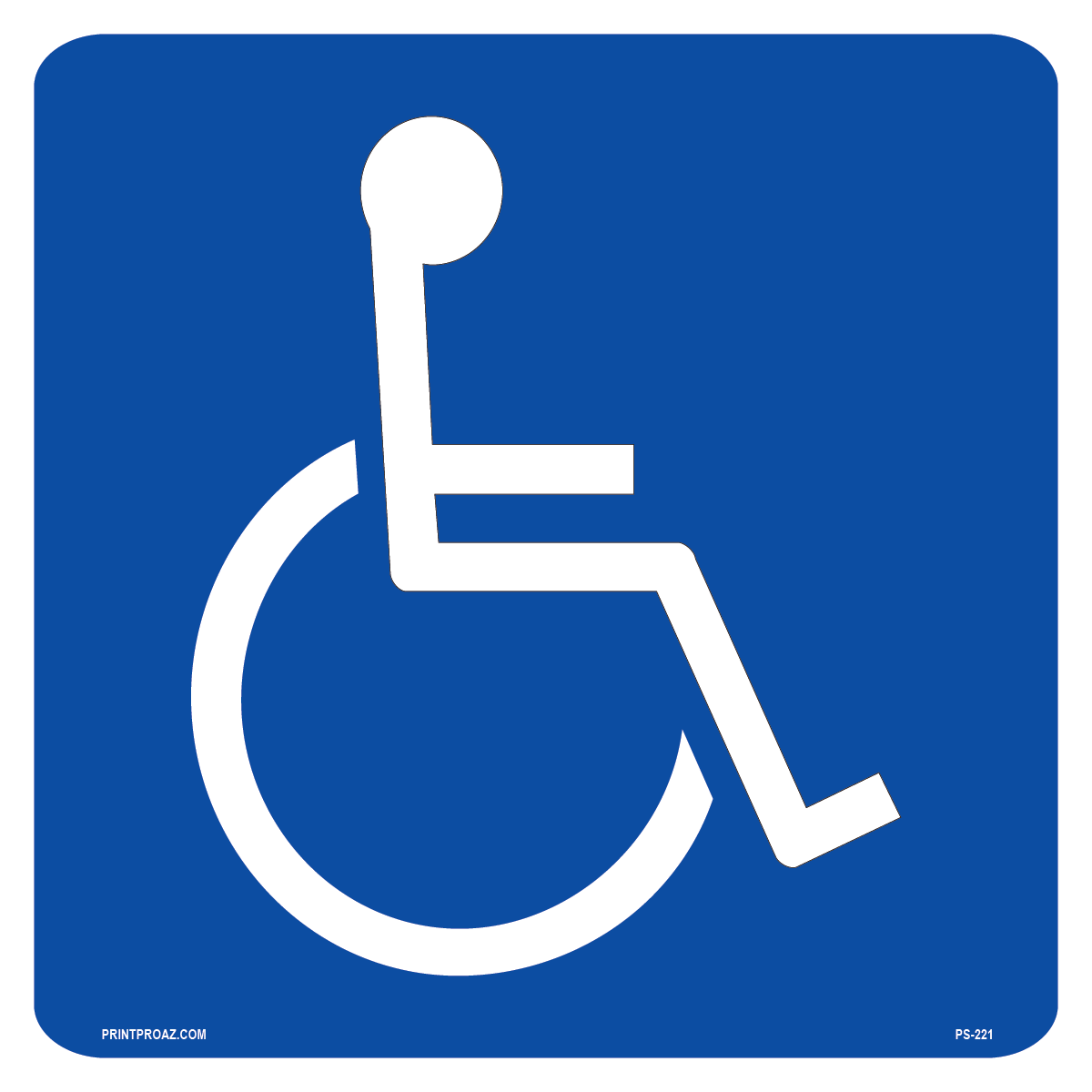 Florida Accessible Parking Sign (Square), Aluminum, PS-221
