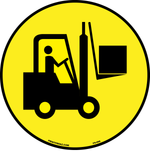 Forklift area anti-slip floor safety sign for warehouse