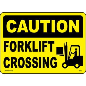 Caution Forklift Crossing