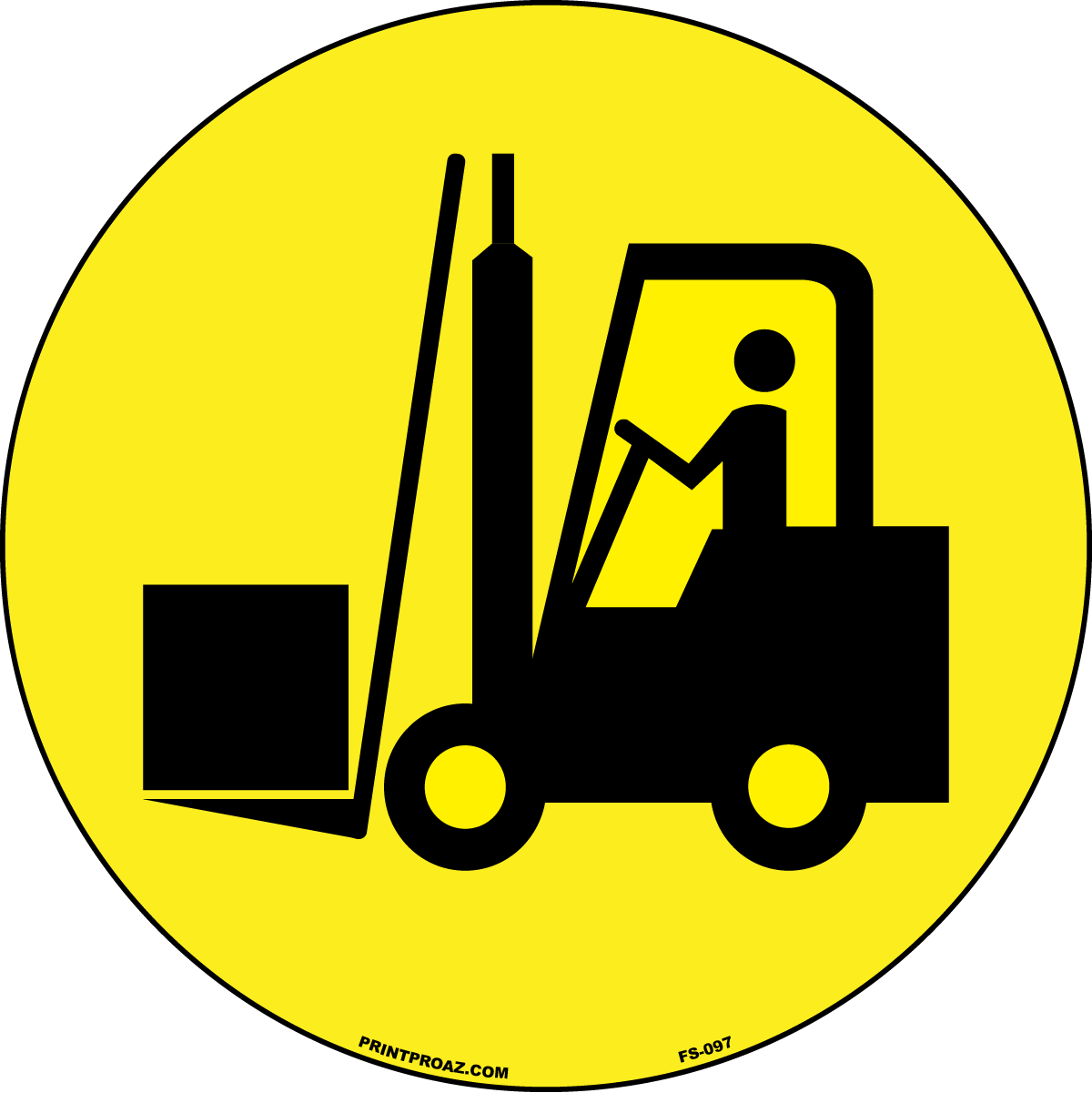 Forklift anti-slip floor safety sign for warehouse