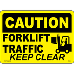 Forklift traffic keep clear workplace safety sign