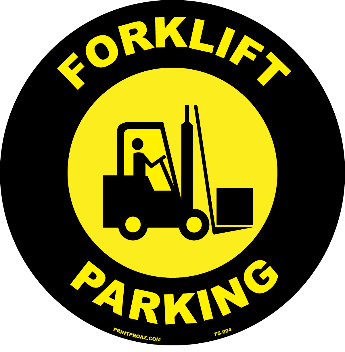 Forklift parking anti-slip floor safety sign for warehouse