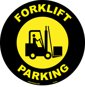 Forklift parking anti-slip floor safety sign for warehouse