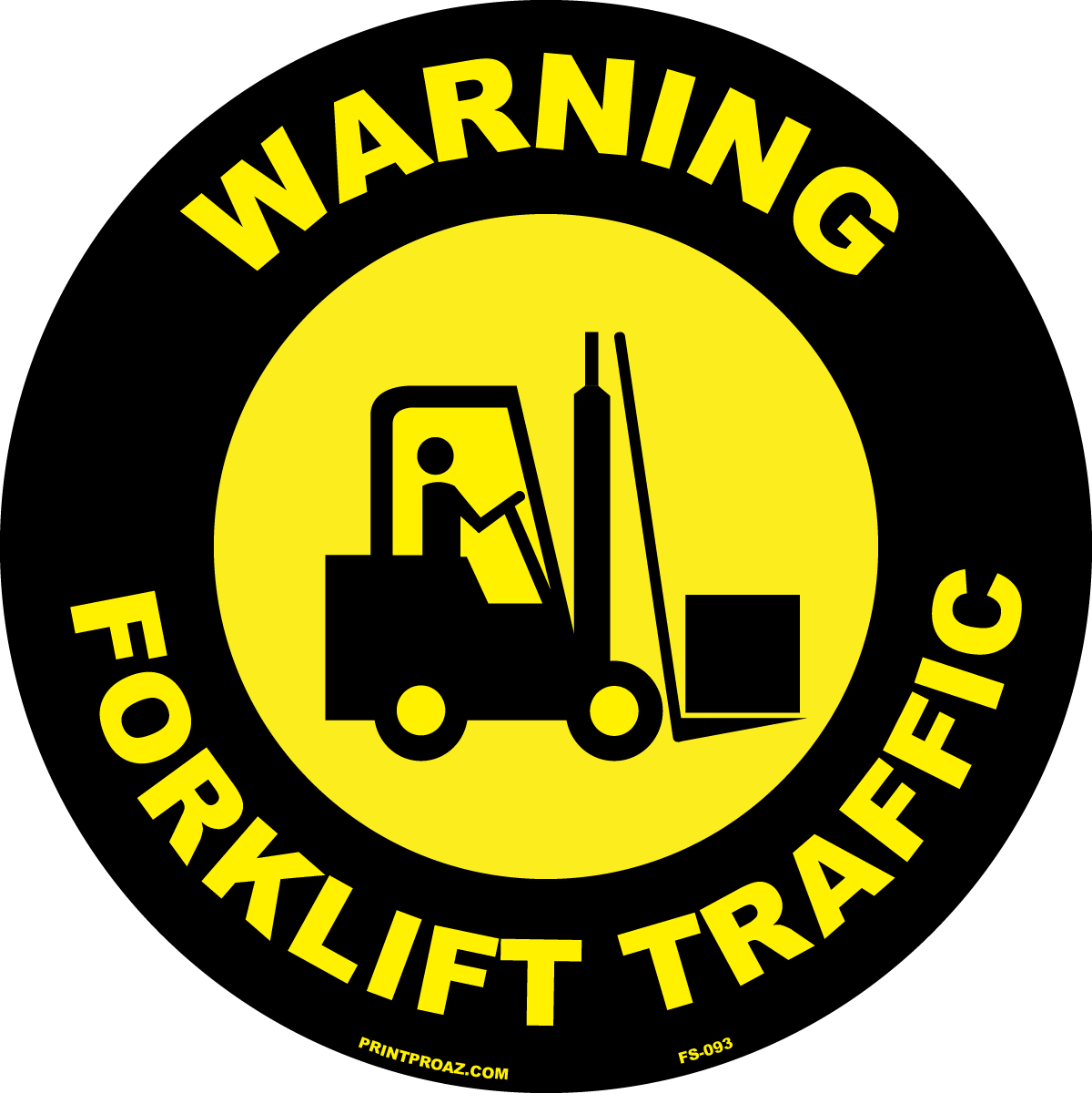 Warning forklift traffic anti-slip floor safety sign