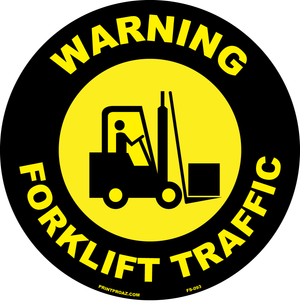 Warning forklift traffic anti-slip floor safety sign