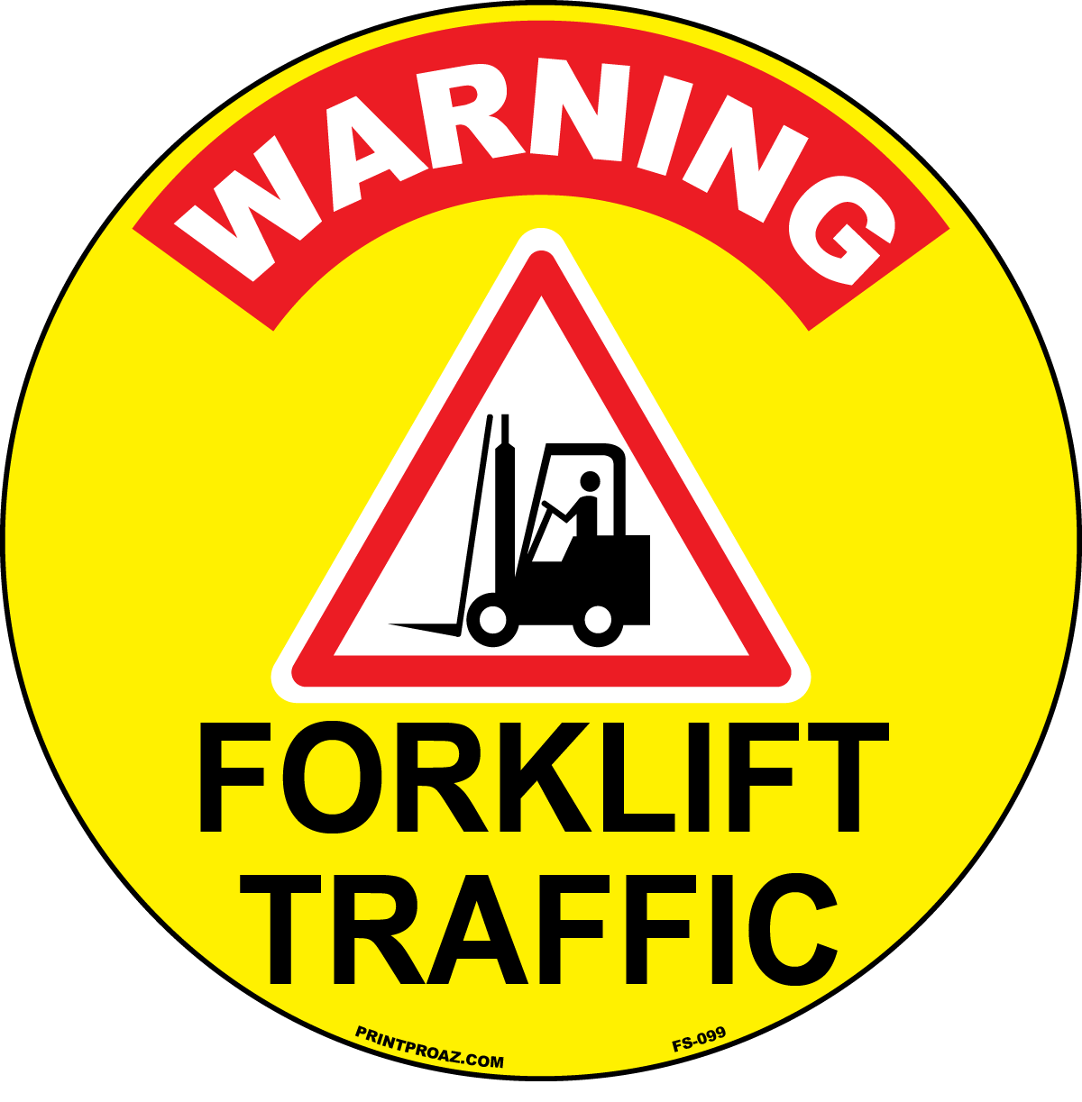 Warning forklift traffic anti-slip floor safety sign