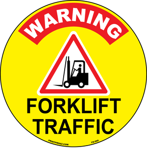Warning forklift traffic anti-slip floor safety sign