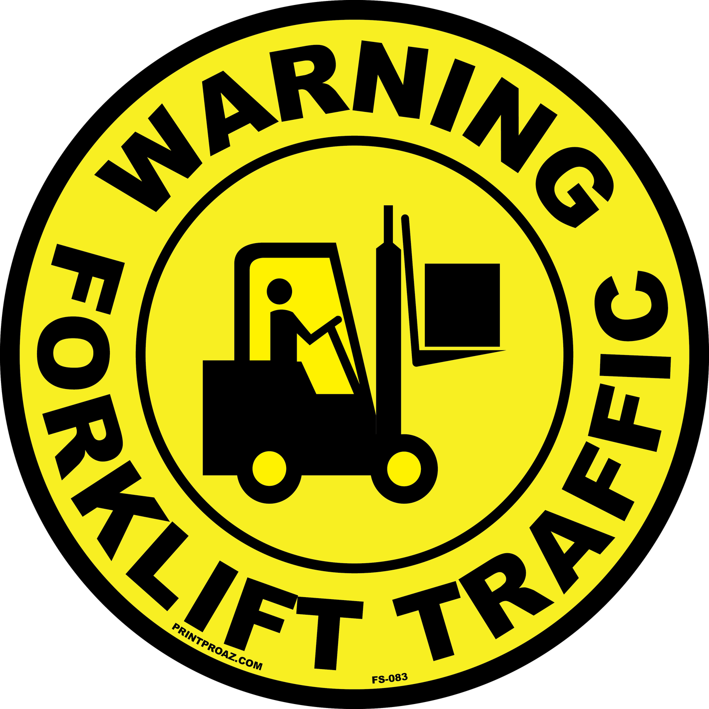Warning forklift traffic anti-slip floor safety sign