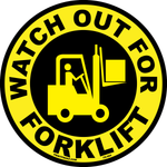 Watch out for forklift anti-slip floor safety sign