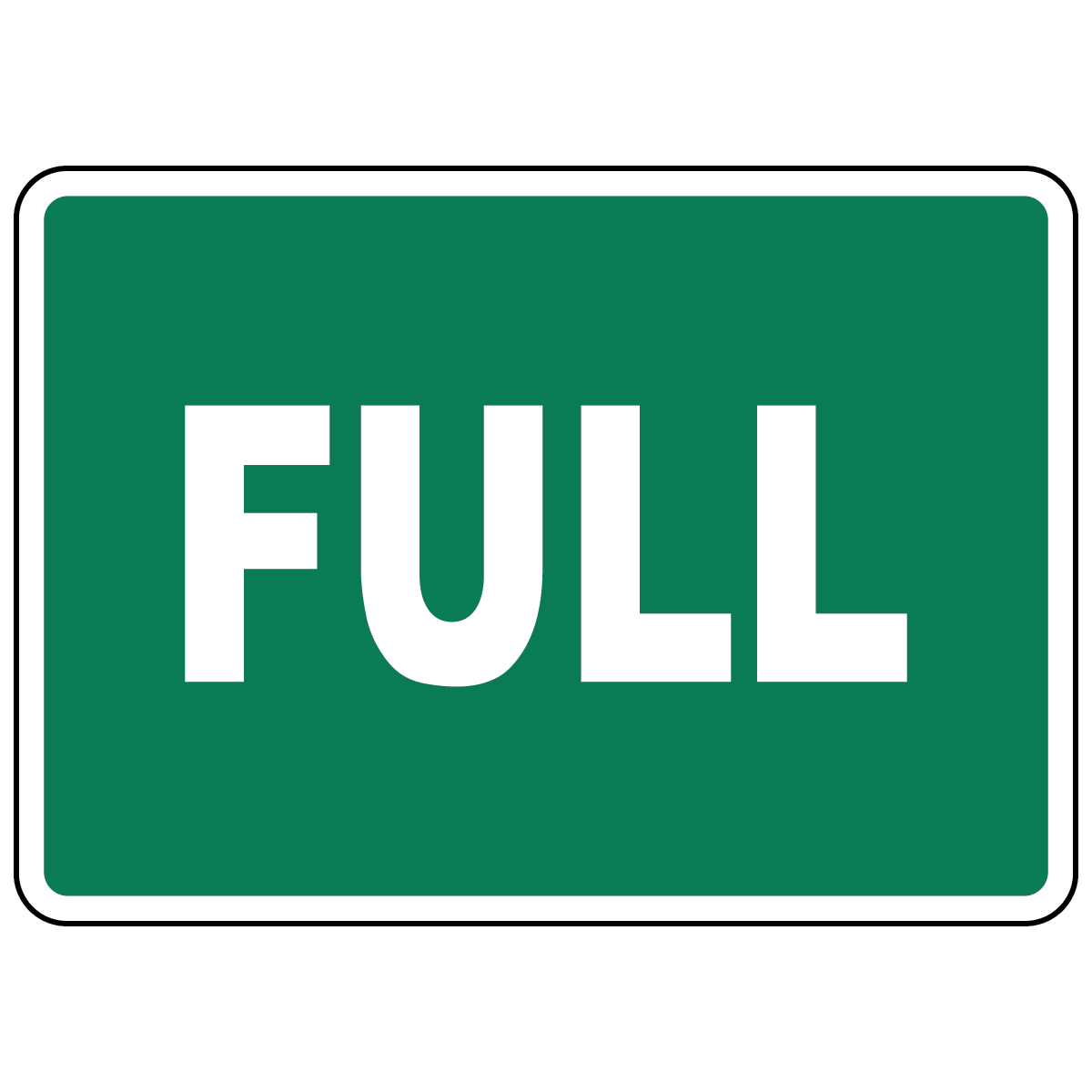 Full cylinder status safety sign for gas cylinder identification