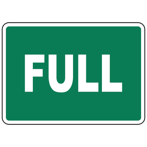 Full cylinder status safety sign for gas cylinder identification
