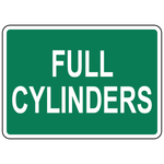 Full cylinders status sign for compressed gas storage identification