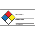 HazCom NFPA label for chemical hazard identification safety