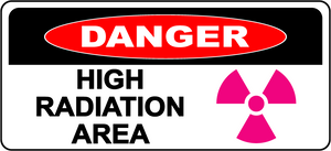 Danger high radiation area warning safety sign
