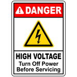 High Voltage Turn Off Power Sign