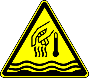 Hot liquid and steam warning polyester safety label