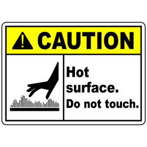 Caution Hot Surface. Do Not Touch.