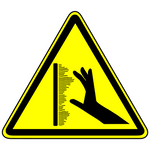 Hot surface warning polyester safety label for equipment