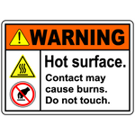 Warning Hot Surface. Contact May Cause Burns. Do Not Touch.