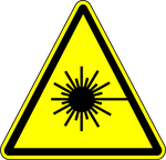 ISO W004 laser beam hazard safety warning label