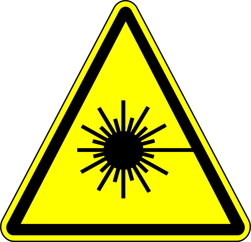 ISO W004 laser beam hazard safety warning label