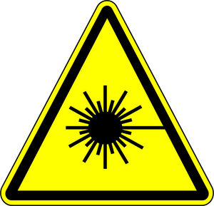 ISO W004 laser beam hazard safety warning label