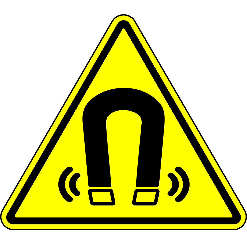 ISO W006 magnetic field warning polyester label