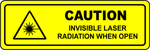 Caution invisible laser radiation when open label