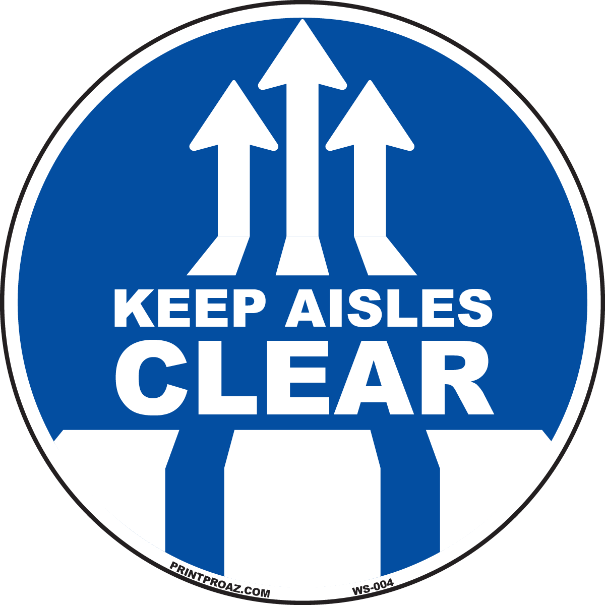 Keep aisles clear floor vinyl safety label marking