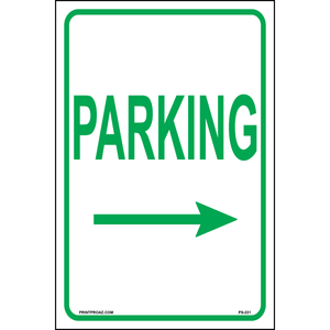 Parking (Right Arrow) Sign, Aluminum, PS-231
