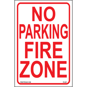 No Parking Fire Zone, Aluminum, PS-067